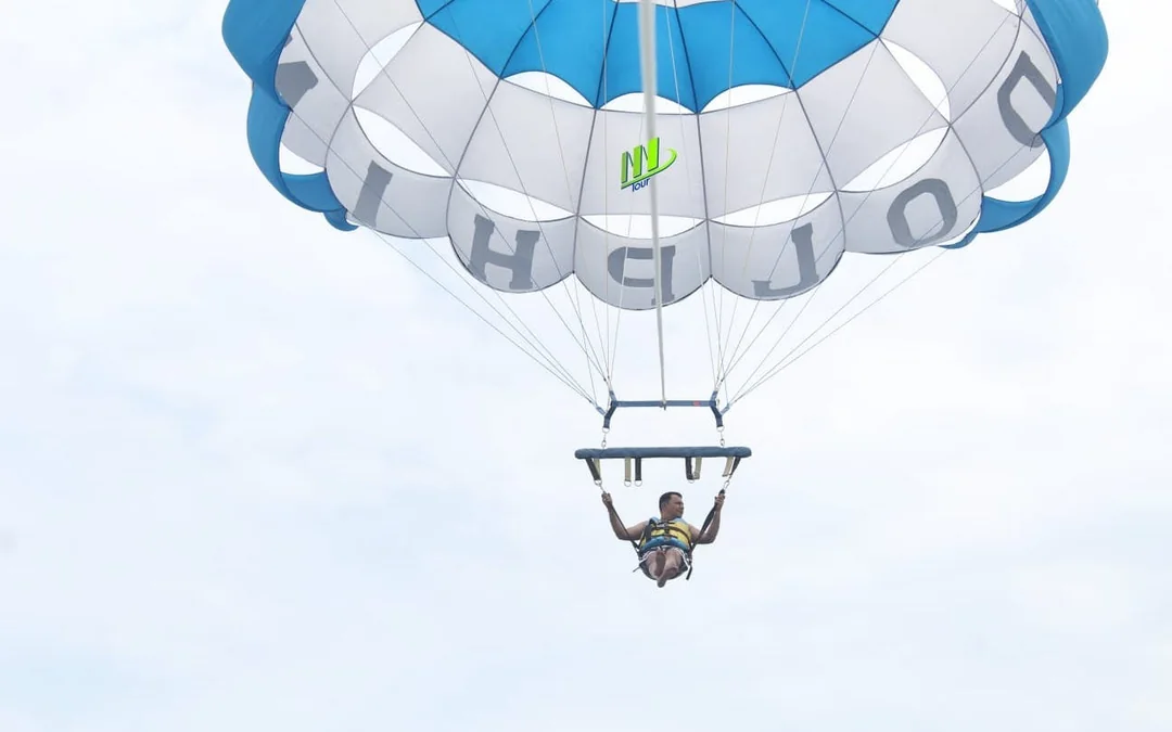 Parasailing Experience over Nusa Dua Sea with Equipment and Hotel Pickup Image 1