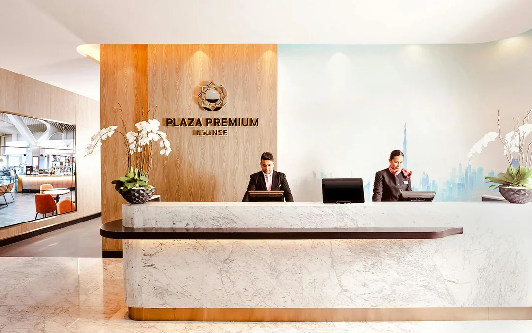 Plaza Premium Lounge Access at Dubai International Airport: Terminal 3 Departures Image 1