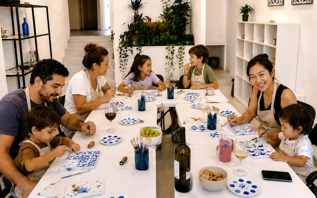 Porto Azulejo Tile Painting Workshop with Port Wine Image 2