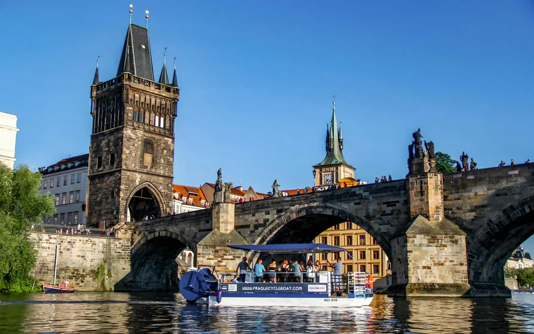 Prague Cycle Boat Tour with Unlimited Beer Image 3