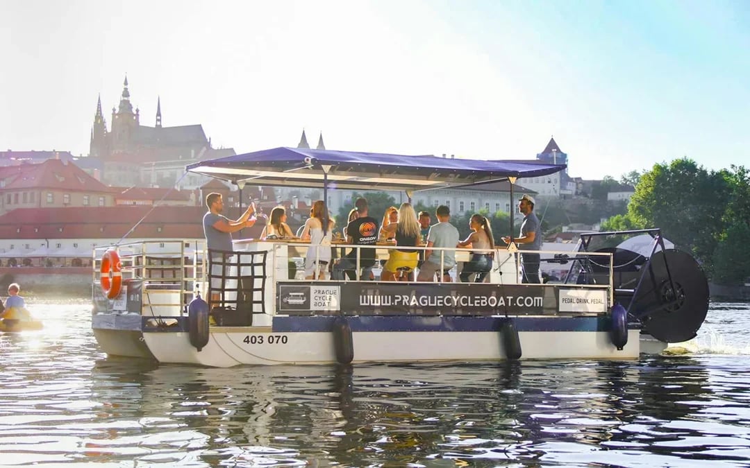 Prague Cycle Boat Tour with Unlimited Beer Image 8