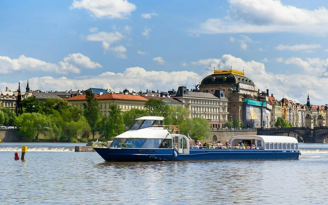 Prague Lunch Cruise on an Open-Top Glass Boat with Live Music Image 1
