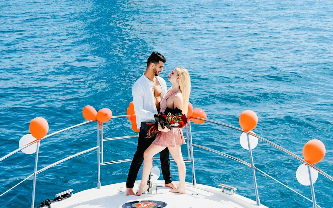 Proposal at Sea Package: Luxury Private Yacht Rental from Dubai Marina Image 1