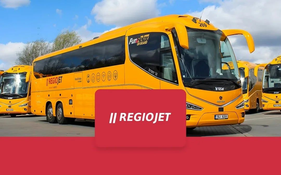 Rejiojet: One-Way Bus Transfers Between Prague Airport & Prague Florenc Bus Station Image 1
