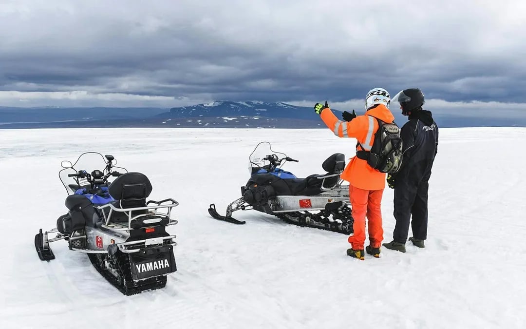 Reykjavik: Langjokull Snowmobile Tour & Secret Lagoon Visit with Transfers Image 7