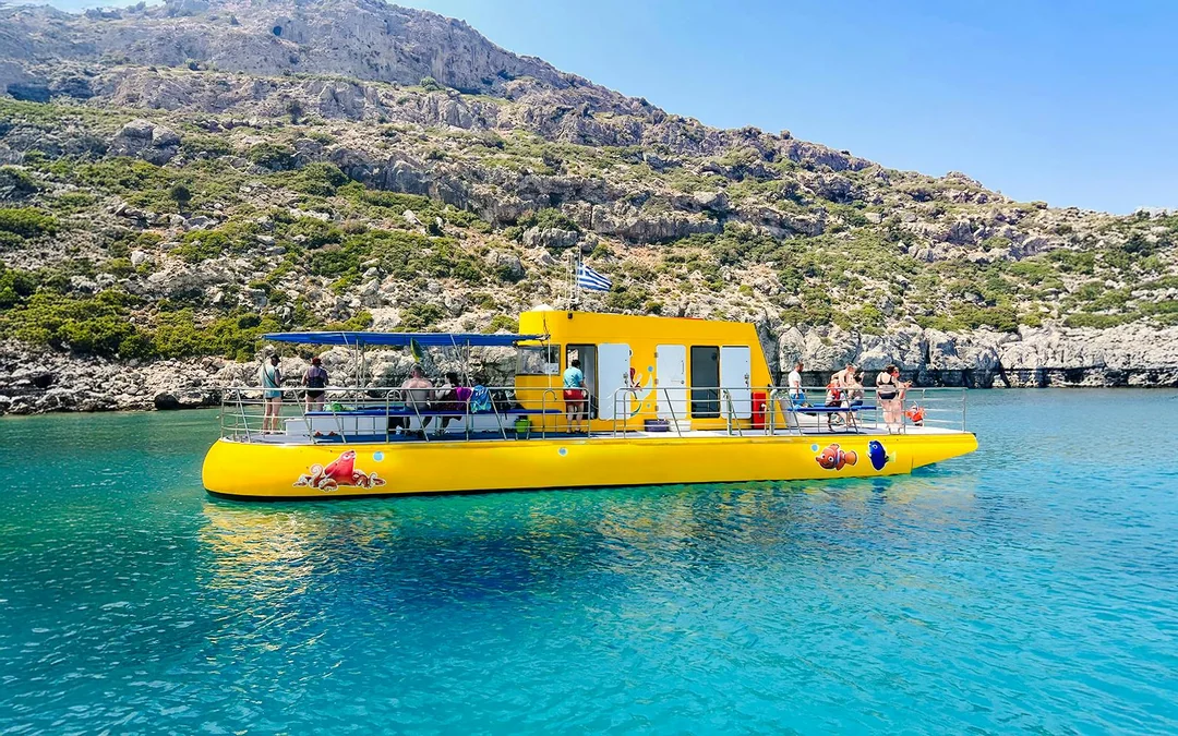 Rhodes: 3 Hour All-Inclusive Yellow Submarine Cruise to Anthony Quinn & The Caves Image 1