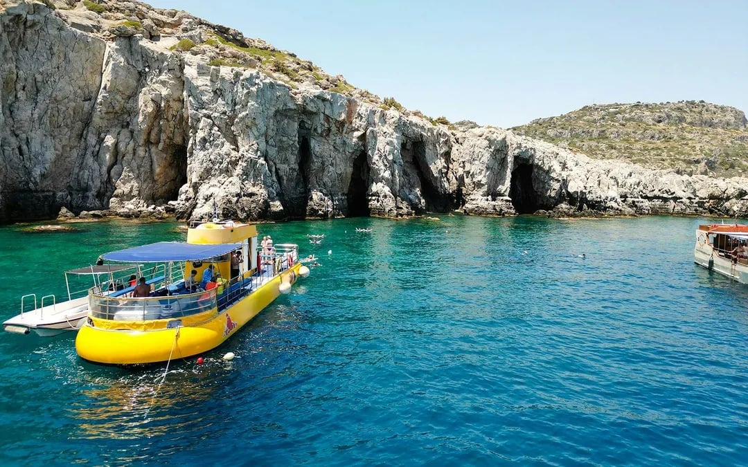 Rhodes: 3 Hour All-Inclusive Yellow Submarine Cruise to Anthony Quinn & The Caves Image 5