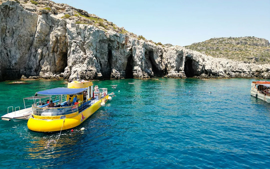 Rhodes: 3 Hour All-Inclusive Yellow Submarine Cruise to Anthony Quinn & The Caves Image 5