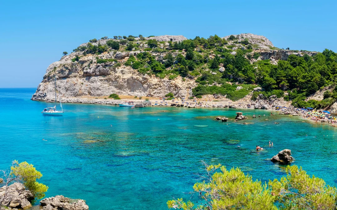 Rhodes: All-Inclusive 3-Hour Catamaran Cruise to Anthony Quinn, Ladiko & Caves Image 3