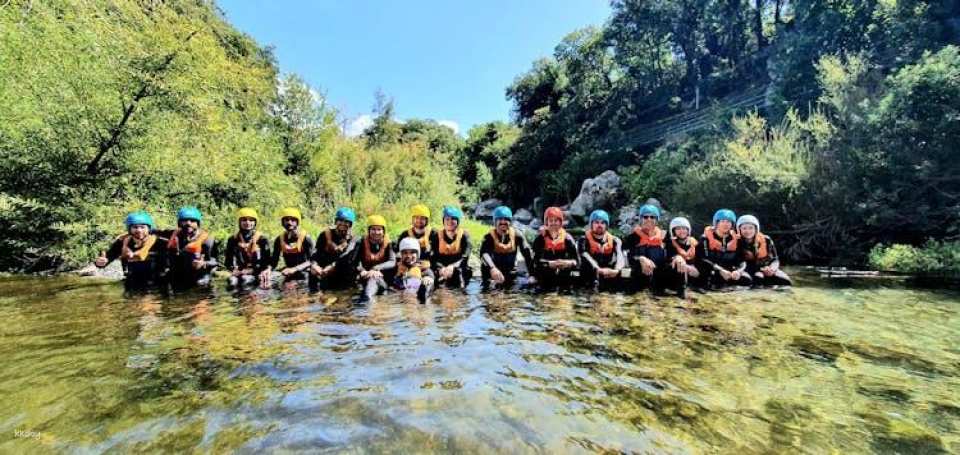 River trekking and body rafting guided tour at Alcantara Gorges