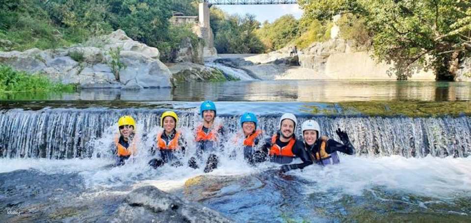 River trekking and body rafting guided tour at Alcantara Gorges