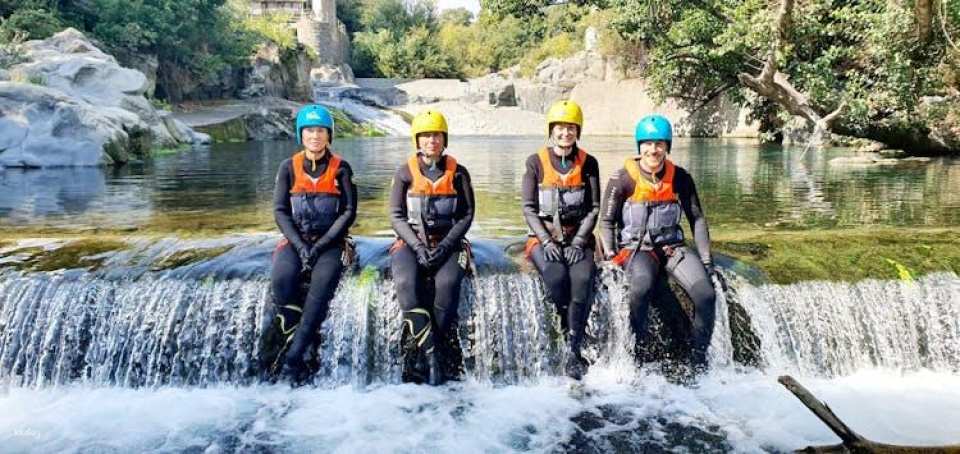 River trekking and body rafting guided tour at Alcantara Gorges