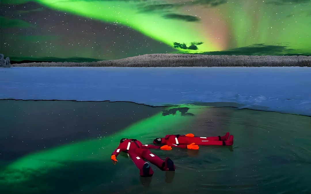 Rovaniemi: Lapland Lake Ice Floating with Northern Lights Image 1