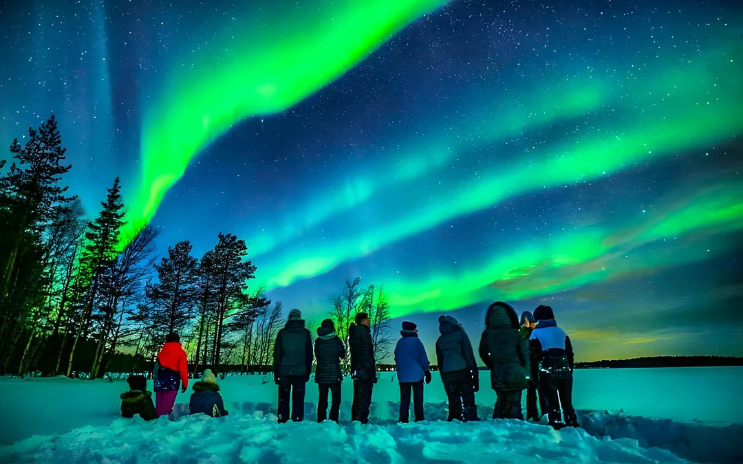 Rovaniemi: Lapland Lake Ice Floating with Northern Lights Image 4