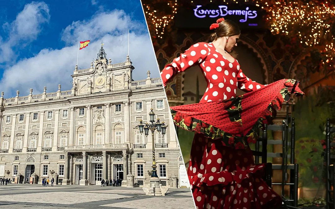 Royal Madrid Palace Guided Tour with Tapas & Flamenco Show Image 1
