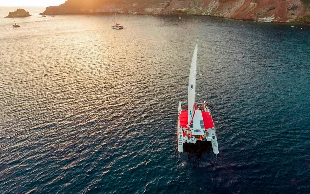 Santorini Catamaran Cruise with Greek BBQ & Drinks Image 7
