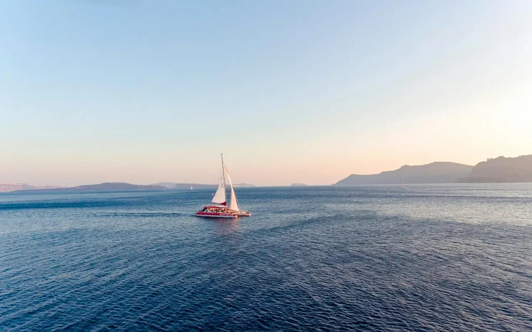 Santorini Daytime or Sunset Catamaran Cruise with Meal Image 4