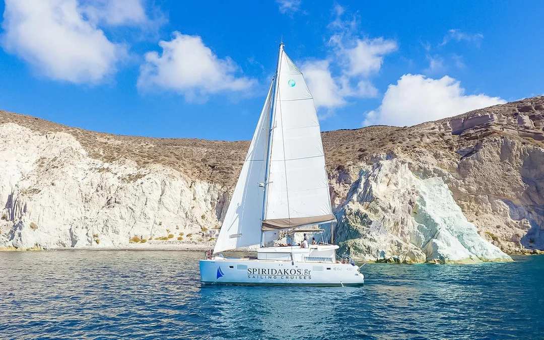 Santorini Luxury Catamaran Cruise with Meal, Drinks & Transfers
 Image 12