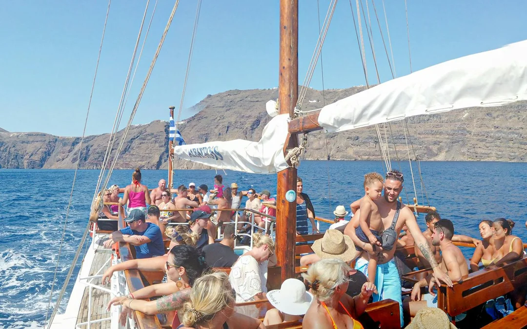 Santorini Volcanic Islands Cruise with Hot Springs Visit, Volcano Hike, Thirassia & Oia Image 2