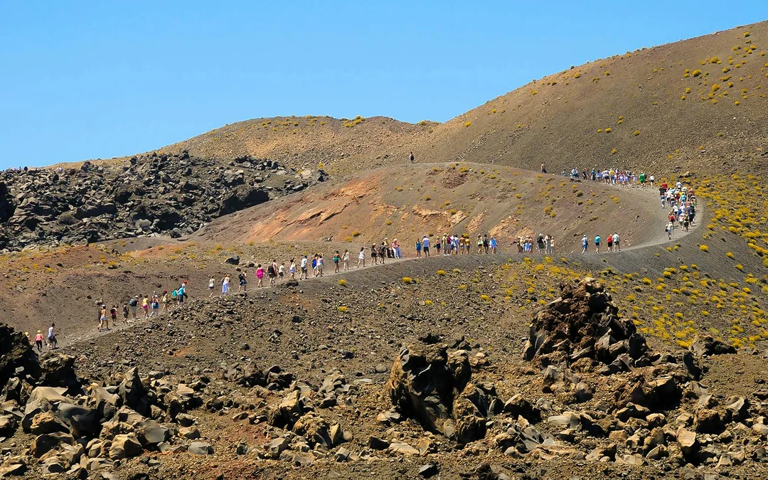 Santorini Volcanic Islands Cruise with Hot Springs Visit, Volcano Hike, Thirassia & Oia Image 5