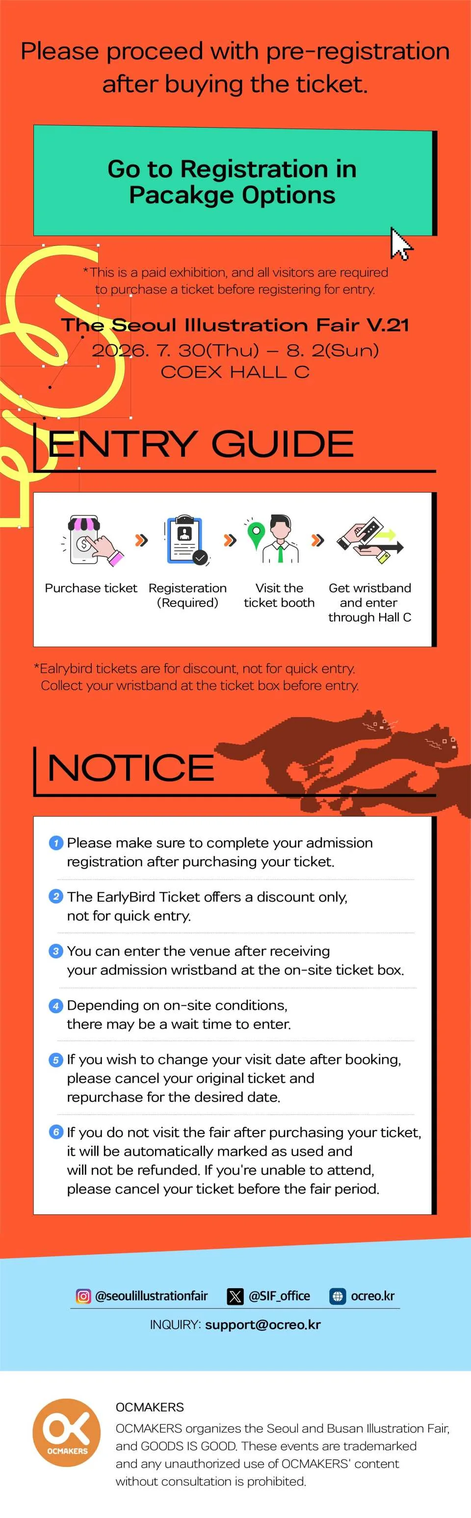 Seoul Illustration Fair V.21 Admission Ticket | South Korea's Largest Illustration Fair