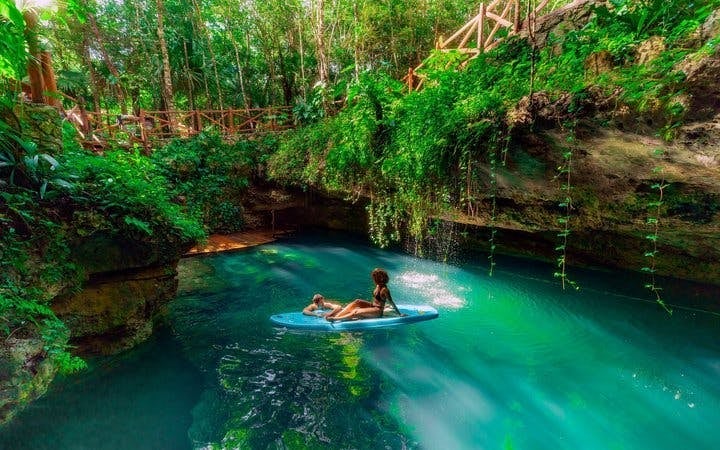Snorkeling Tour of America’s Largest Reef and Three Private Cenotes with Tequila Tasting and Cultural Performance Image 2