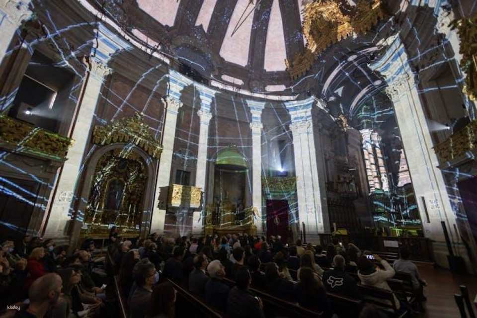 Spiritus light and sound show at Clérigos Church in Porto