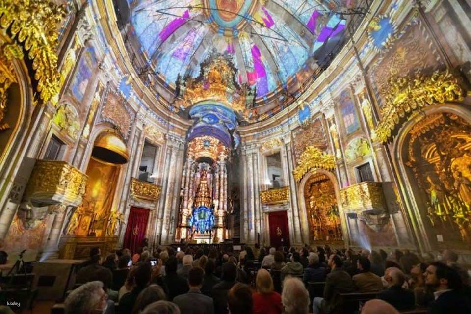 Spiritus light and sound show at Clérigos Church in Porto