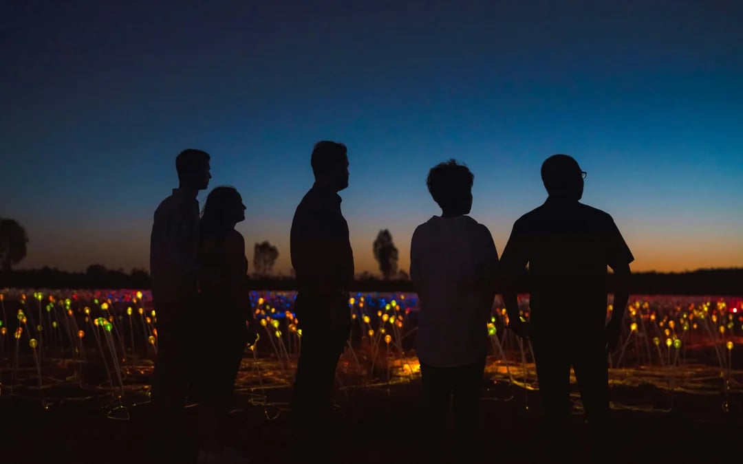 Sunrise Field of Light at Uluru with Beverages Image 5