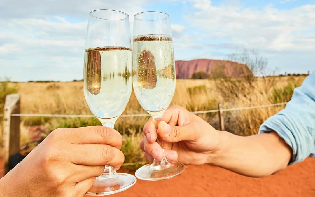 Sunset at Uluru: Sacred Sites Tour with Rock Art, Sparkling Wine, Cheeseboard and Hotel Transfers Image 2