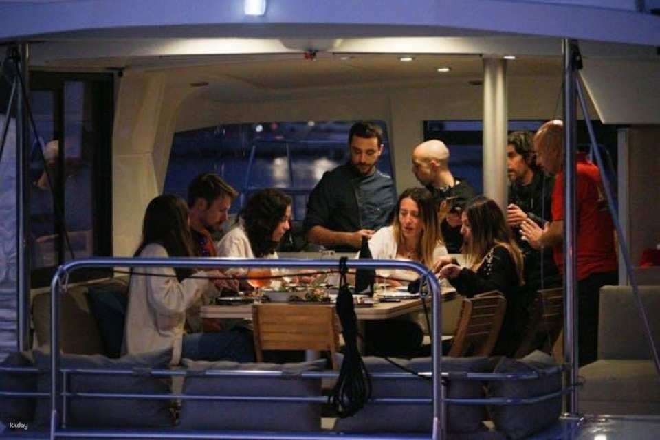 Sunset Catamaran Dinner Shared Small Group Sailing Experience
