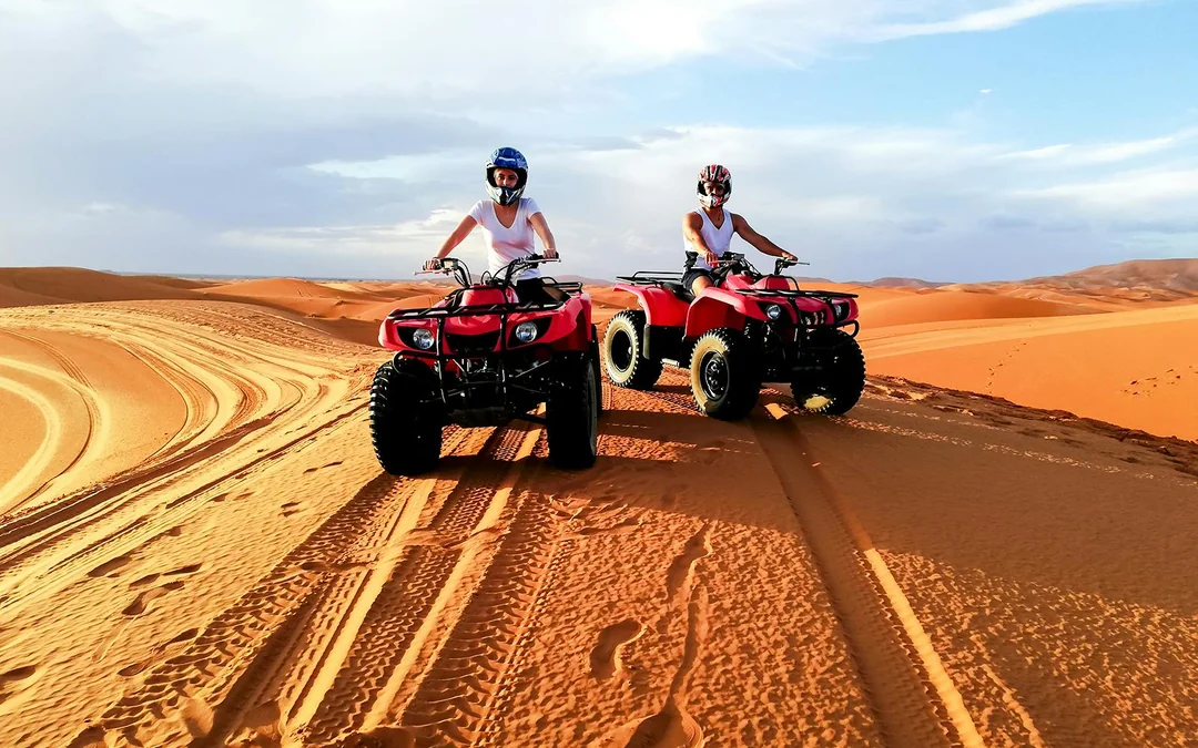 Sunset Desert Tour with Quad Bike, Camel Ride, Dinner Show & Transfers Image 1