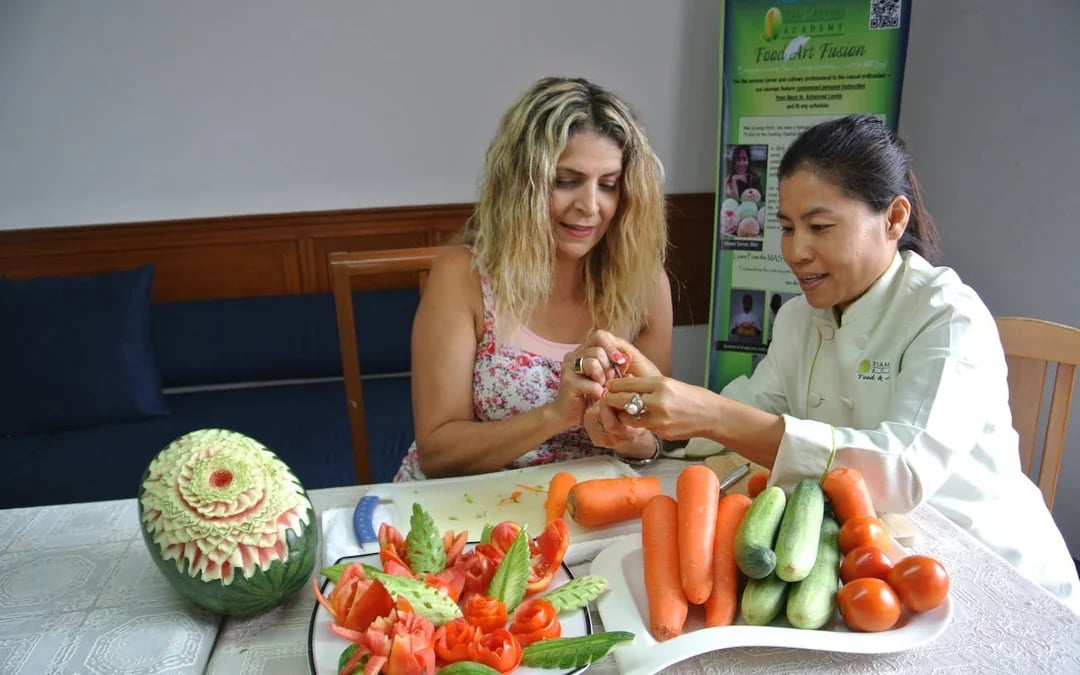 Thai Fruit and Vegetable Carving Class with Master Carver Image 8