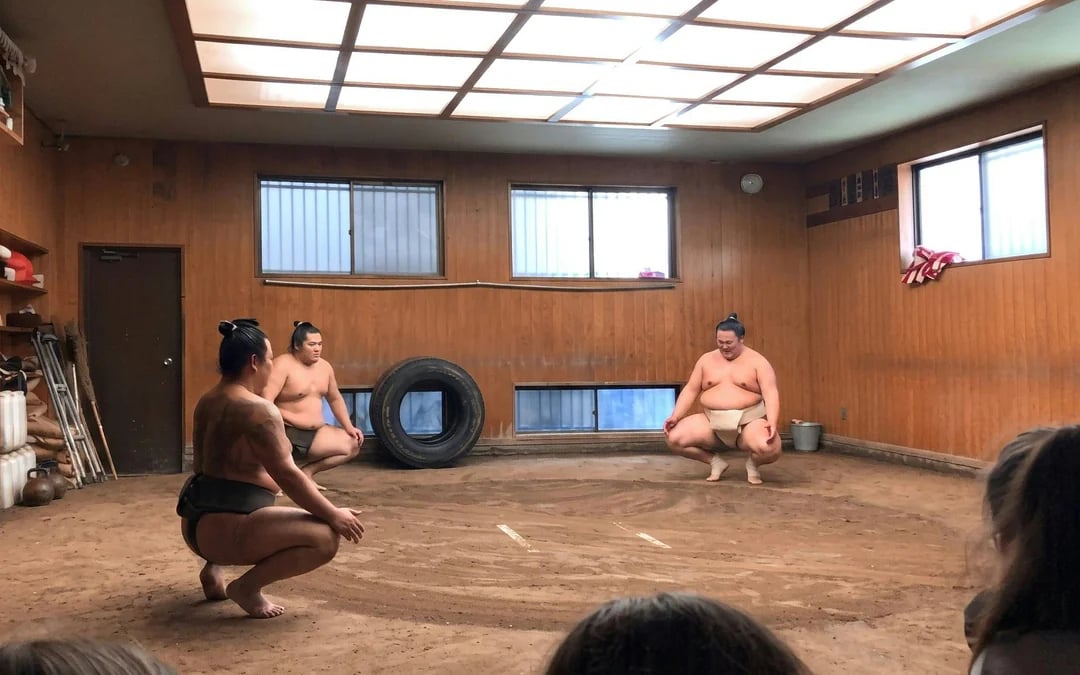 Tokyo Ryogoku Sumo Morning Practice + Photo Shoot with Wrestlers Image 9
