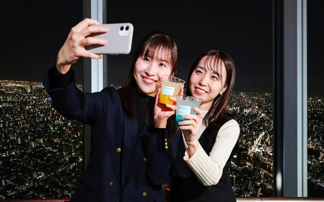 TOKYO SKYTREE Tembo Deck Night Entry Tickets with Alcoholic Drink Image 3