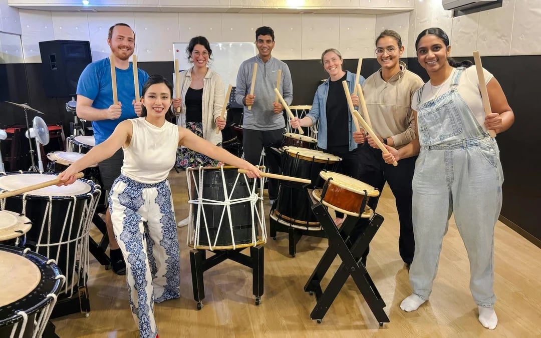 Tokyo Taiko Drumming Workshop with Master Instructor & Performance Video Image 5