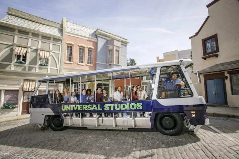 Universal Studios Hollywood entry with shuttle and hop-on hop-off tour