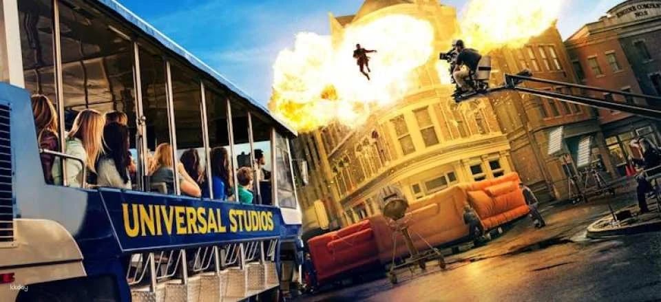 Universal Studios Hollywood entry with shuttle and hop-on hop-off tour