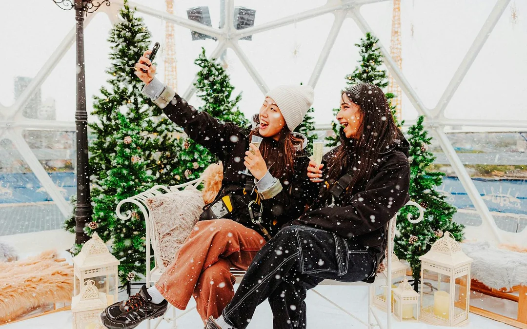 Up at the O2 Snow Globe Experience Image 5