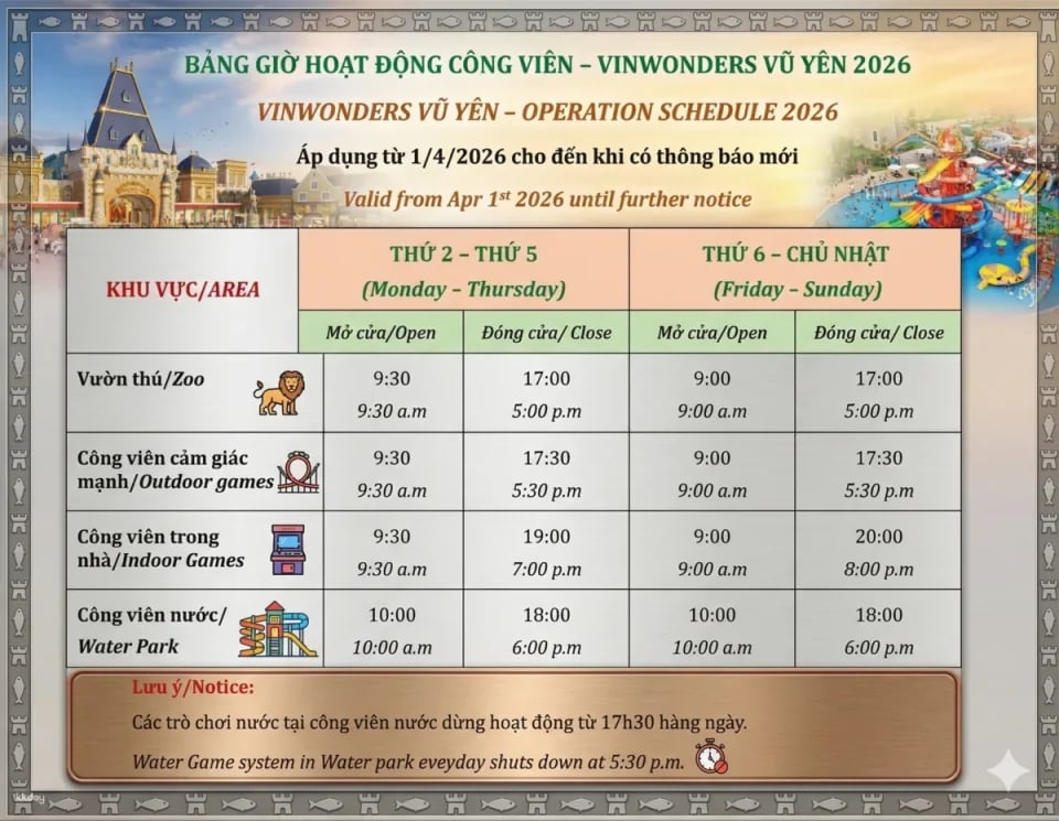 VinWonders Vu Yen Theme Park Ticket | Hai Phong