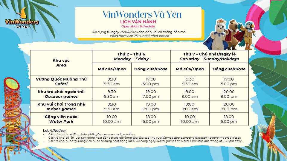 VinWonders Vu Yen Theme Park Ticket | Hai Phong