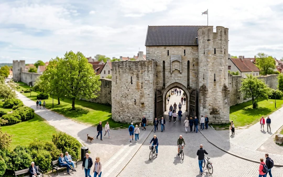 Visby Private Walking Tour with Cathedral and Gardens Image 1