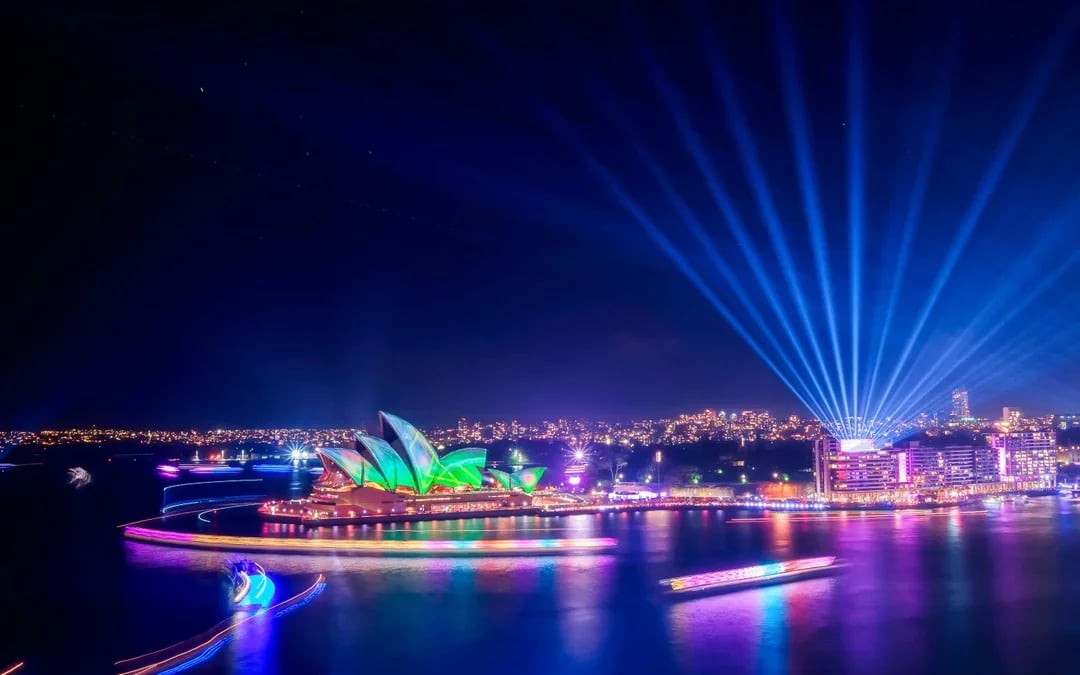 Vivid Sydney 6-Course Gold Penfold's Dinner Cruise with Live Music & Wine Image 6