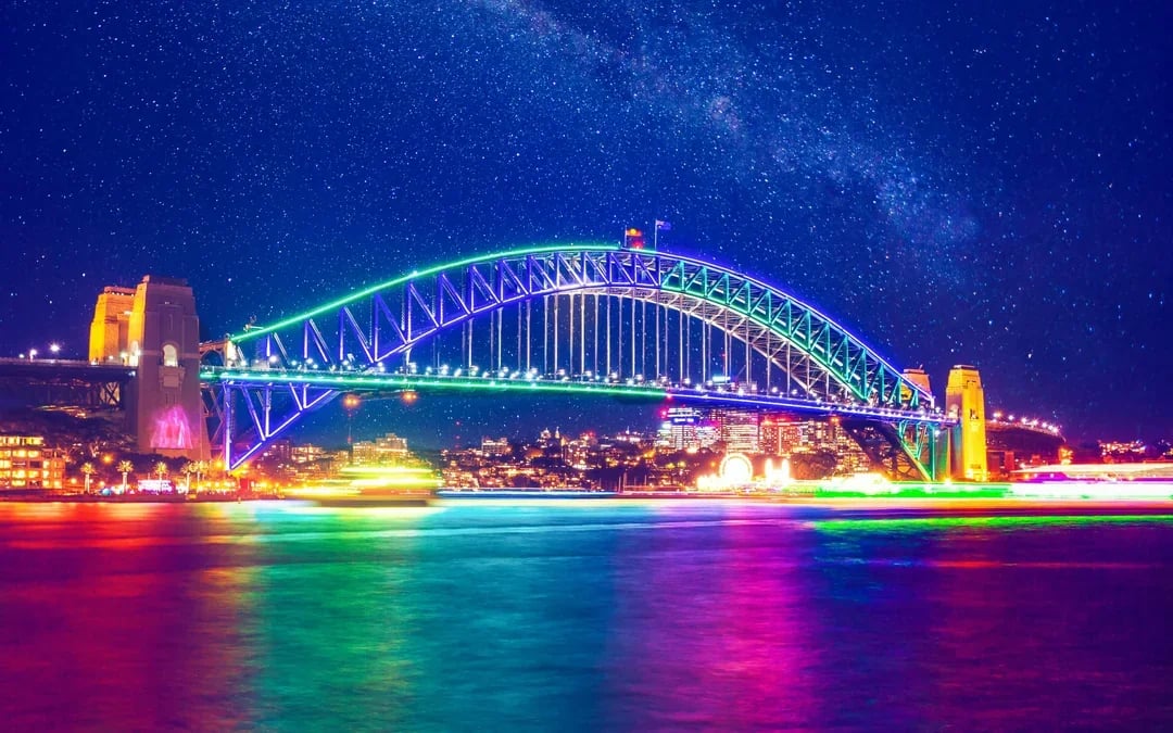 Vivid Sydney 6-Course Gold Penfold's Dinner Cruise with Live Music & Wine Image 7