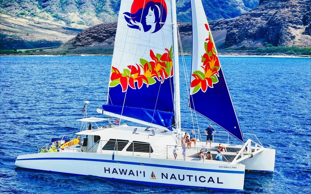 West Oahu Guided Whale Watching Catamaran Sail Image 1