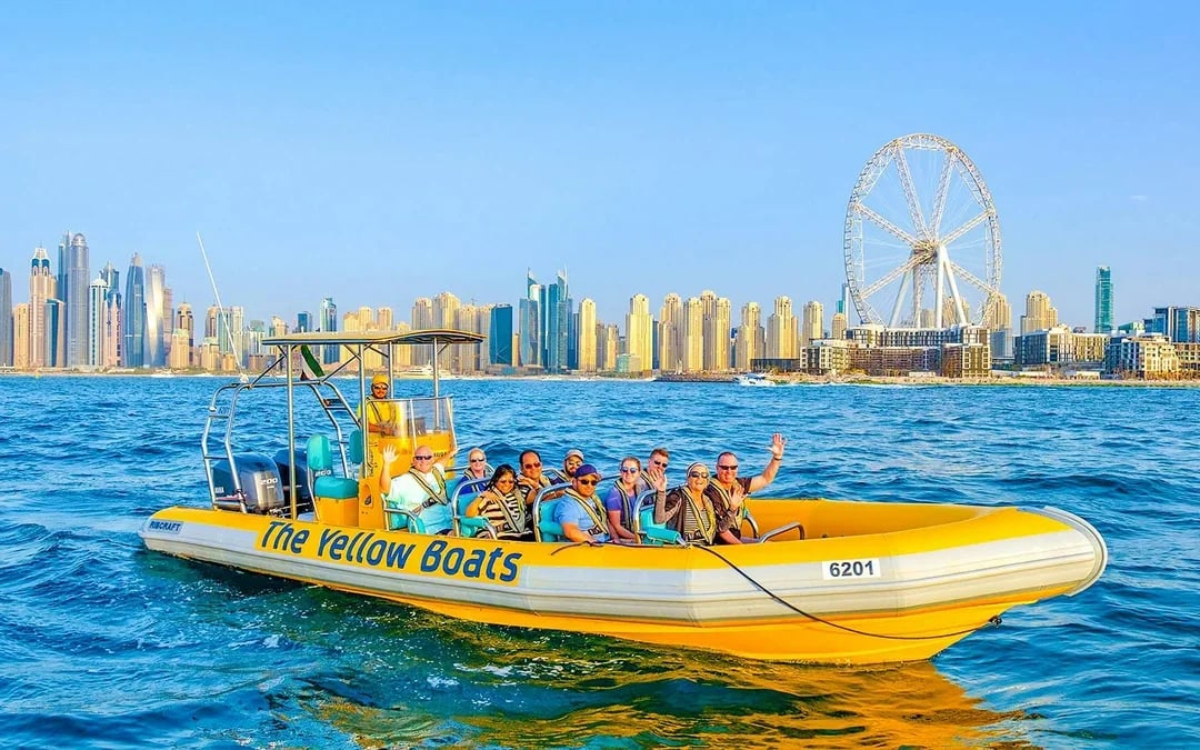 Yellow Boats Dubai Guided Speedboat Tour Image 1
