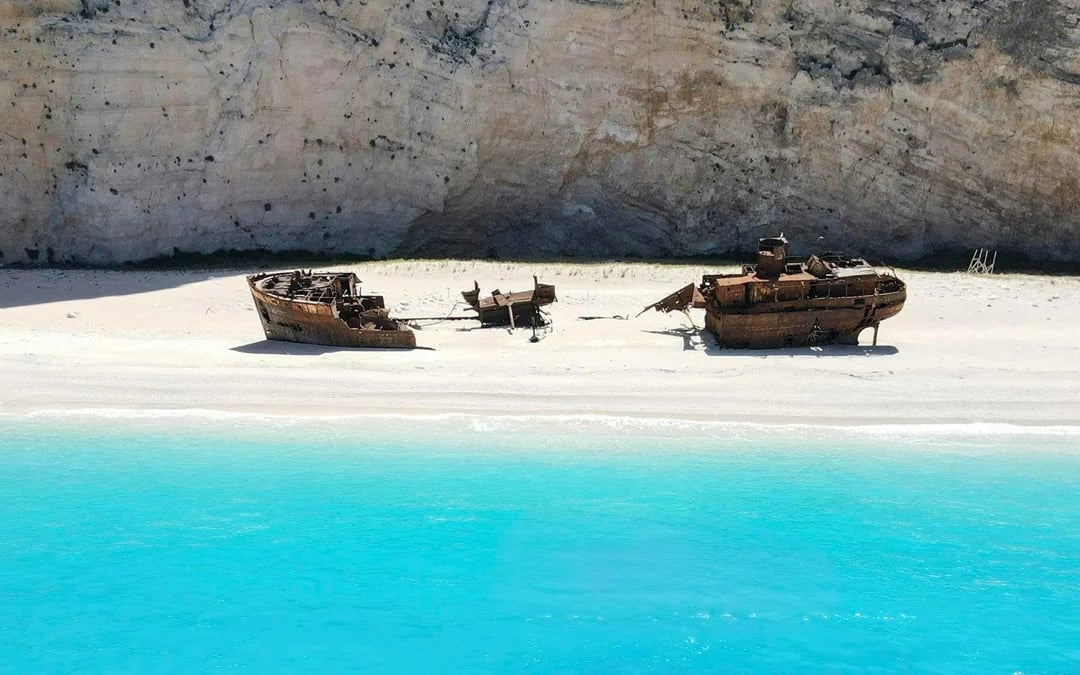 Zakynthos Navagio, Blue Caves & White Beach Glass-Bottom Boat Tour Image 2