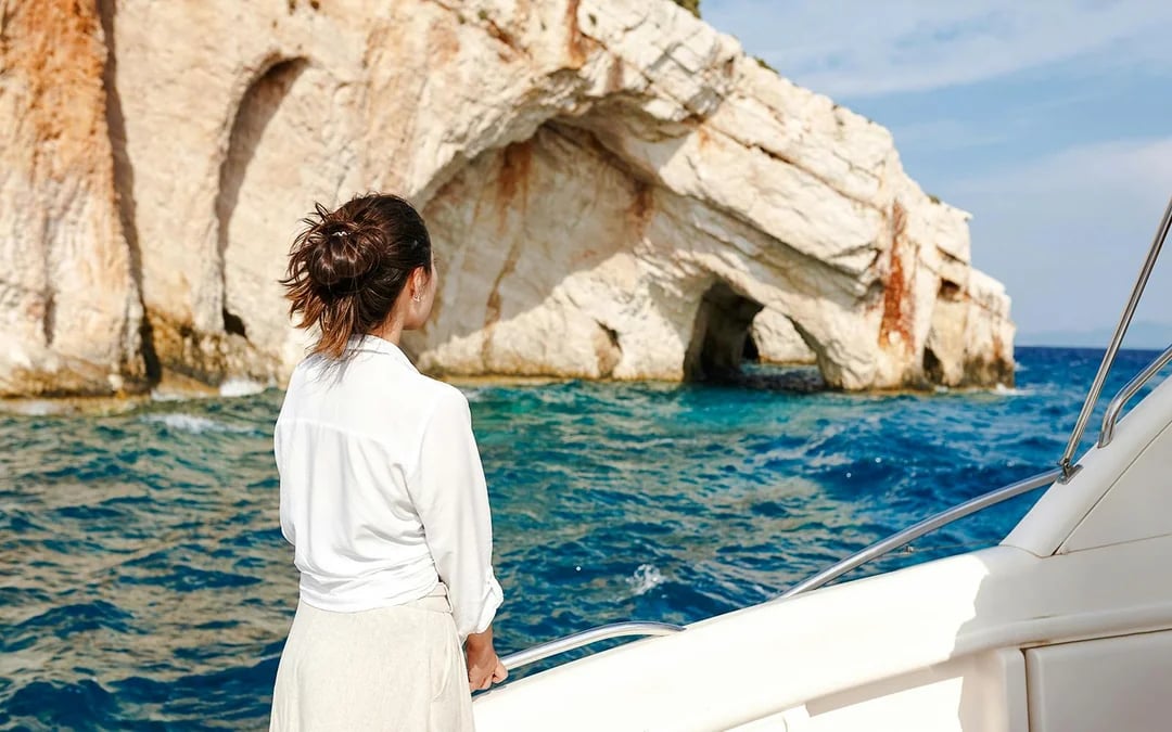 Zakynthos Navagio, Blue Caves & White Beach Glass-Bottom Boat Tour Image 4