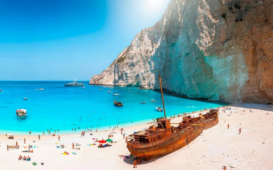 Zakynthos Shipwreck, Caves & White Beach Speedboat Tour Image 1
