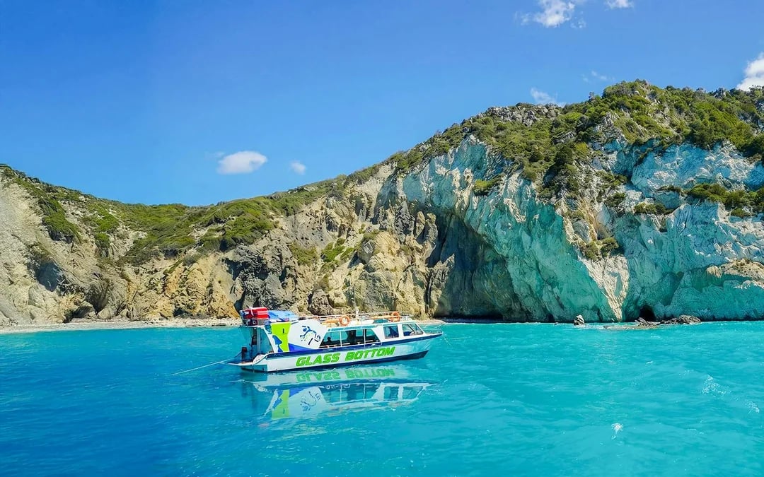 Zakynthos Turtle Island & Keri Caves Glass-Bottom Boat Tour Image 1